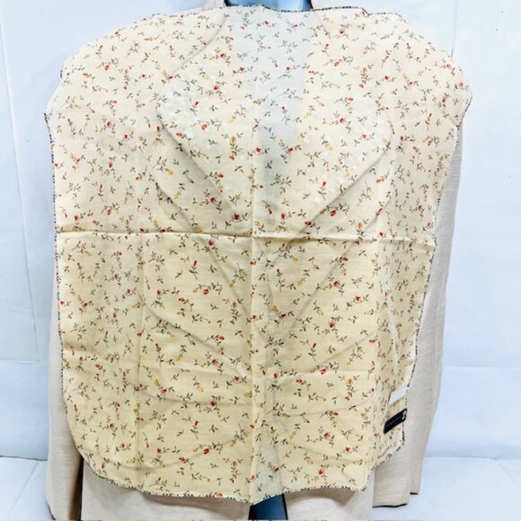 New Tag on  Burberry Miniscarf  23" Cotton Silk Light Yellow Red Floral Nova(52) - Picture 10 of 13